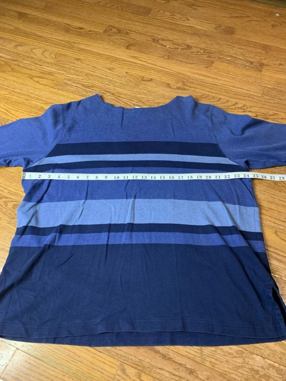 Jones New York Sport Blue Striped Cotton Top - 3X Plus Size - Picture 5 of 6